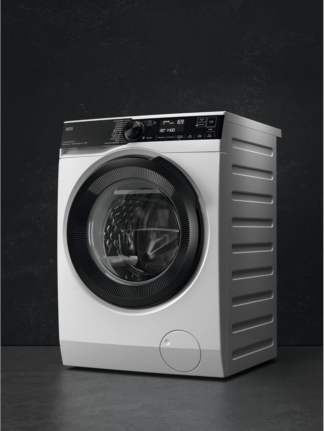 AEG 7000 Series Washing Machine LFR74164UC, UniversalDose ProSteam Freestanding Washing Machine using 96% less water, Large Capacity, 10kg Load, 1600rpm Spin, Energy Class A, White-1