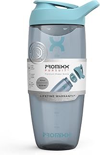 Promixx Pursuit Protein Shaker Bottle - Premium Shaker for Protein Shakes - Lifetime Durability, Leakproof, Odourless - 950ml / 32oz (Ocean Calm Blue)