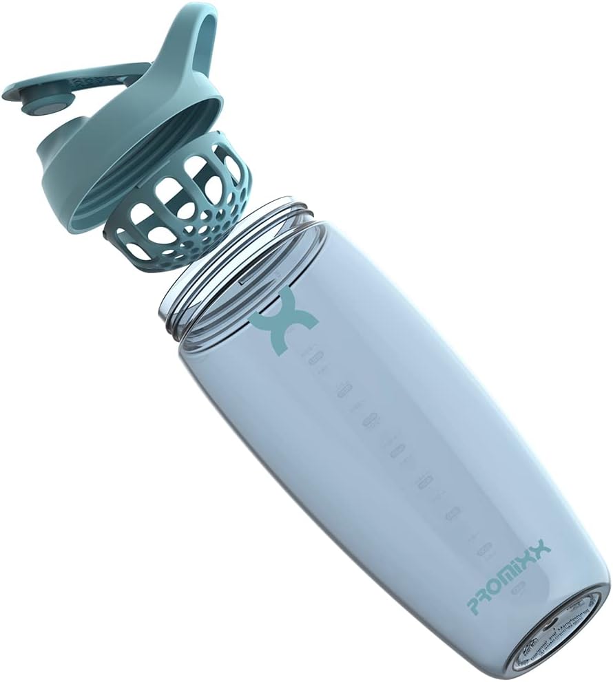 Promixx Pursuit Protein Shaker Bottle - Premium Shaker for Protein Shakes - Lifetime Durability, Leakproof, Odourless - 950ml / 32oz (Ocean Calm Blue)-6