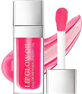 AOOWU Plumping Lip Oil Tinted, Moisturizing Long Lasting Nourishing Lip, Hydrating Gloss Tint for Women, Glitter Shine Liquid Lipstick, Lip Glaze Makeup Cosmetic