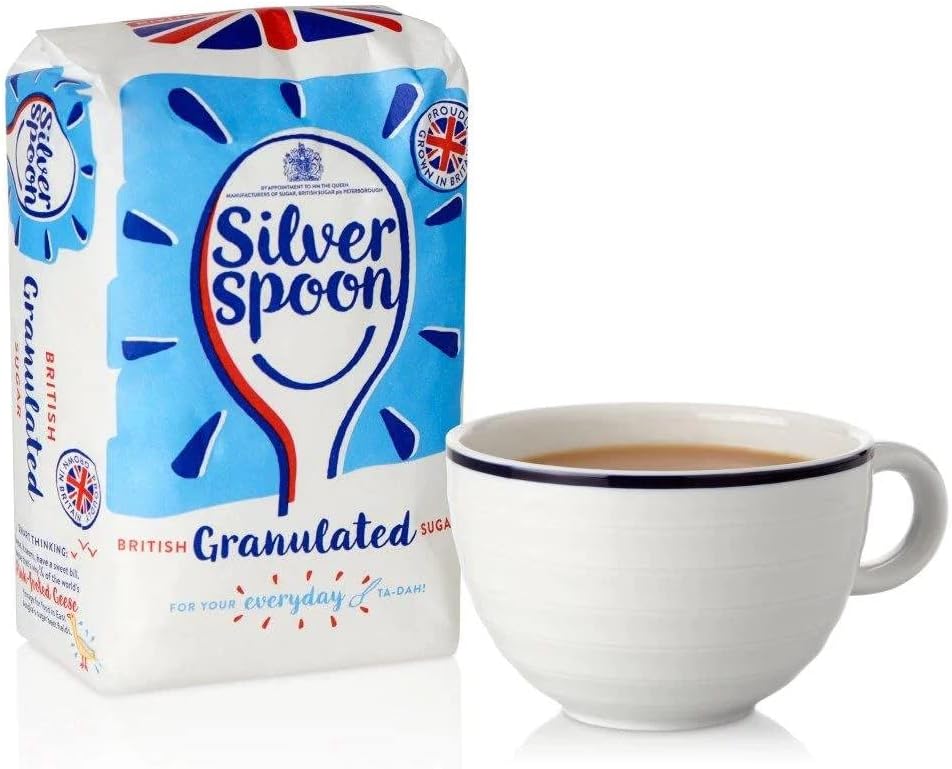 Silverspoon White Granulated Sugar| General Sweetening| British Grown Sugar| 1kg (Pack of 5)-0