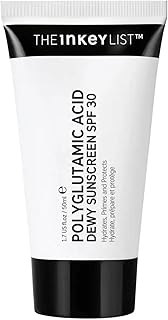 The INKEY List Polyglutamic Acid Dewy Sunscreen SPF 30 50ml, Broad Spectrum SPF, Fragrance-free, Non-Greasy, Suitable For All Skin Types