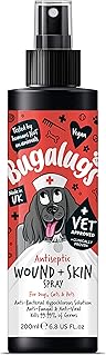 BUGALUGS Wound & Skin Dog Antiseptic spray 200ml - Antibacterial, Antiviral, Antifungal spray for itchy dog skin relief - Hypochlorous acid essential dog first aid kit for Dogs, Cats, Pet animals