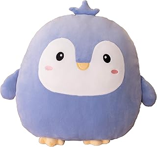 TONGSONG 16 Inch Cuddly Soft Penguin Plush Hugging Pillow Cute Purple Penguin Stuffed Animal Plushies Toy Crown Penguin Kids Stuffed Animals Plush Toys Gift for Birthday, Valentine, Christmas