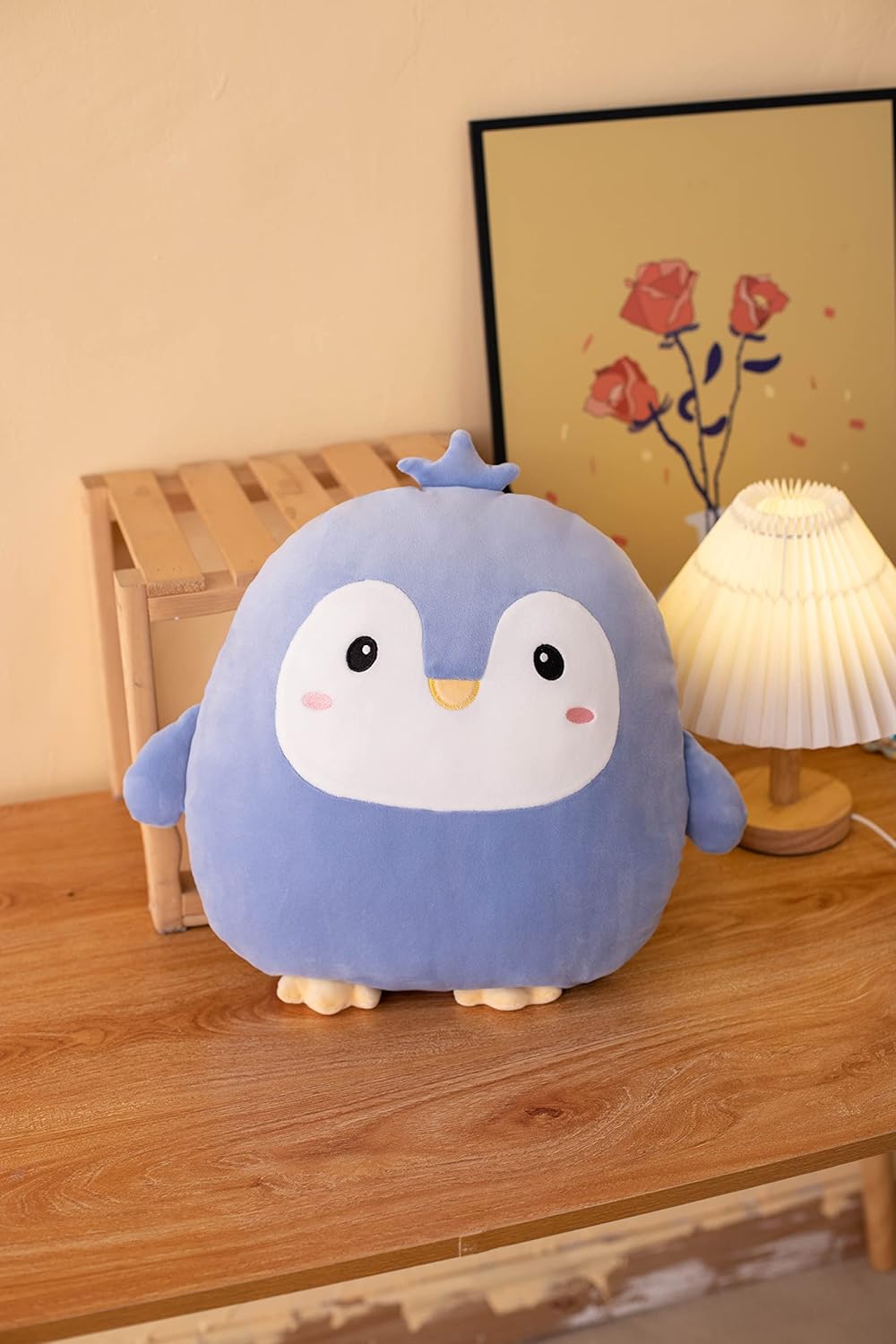 TONGSONG 16 Inch Cuddly Soft Penguin Plush Hugging Pillow Cute Purple Penguin Stuffed Animal Plushies Toy Crown Penguin Kids Stuffed Animals Plush Toys Gift for Birthday, Valentine, Christmas-2