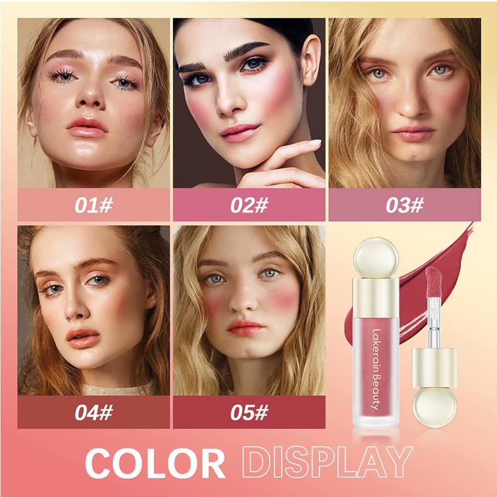 Liquid Blush - Soft Cream Liquid Blush Makeup/Lip and Cheek Blush Tint/Skin Tint Blush/Dewy Face Blush for Cheeks (#01)-6