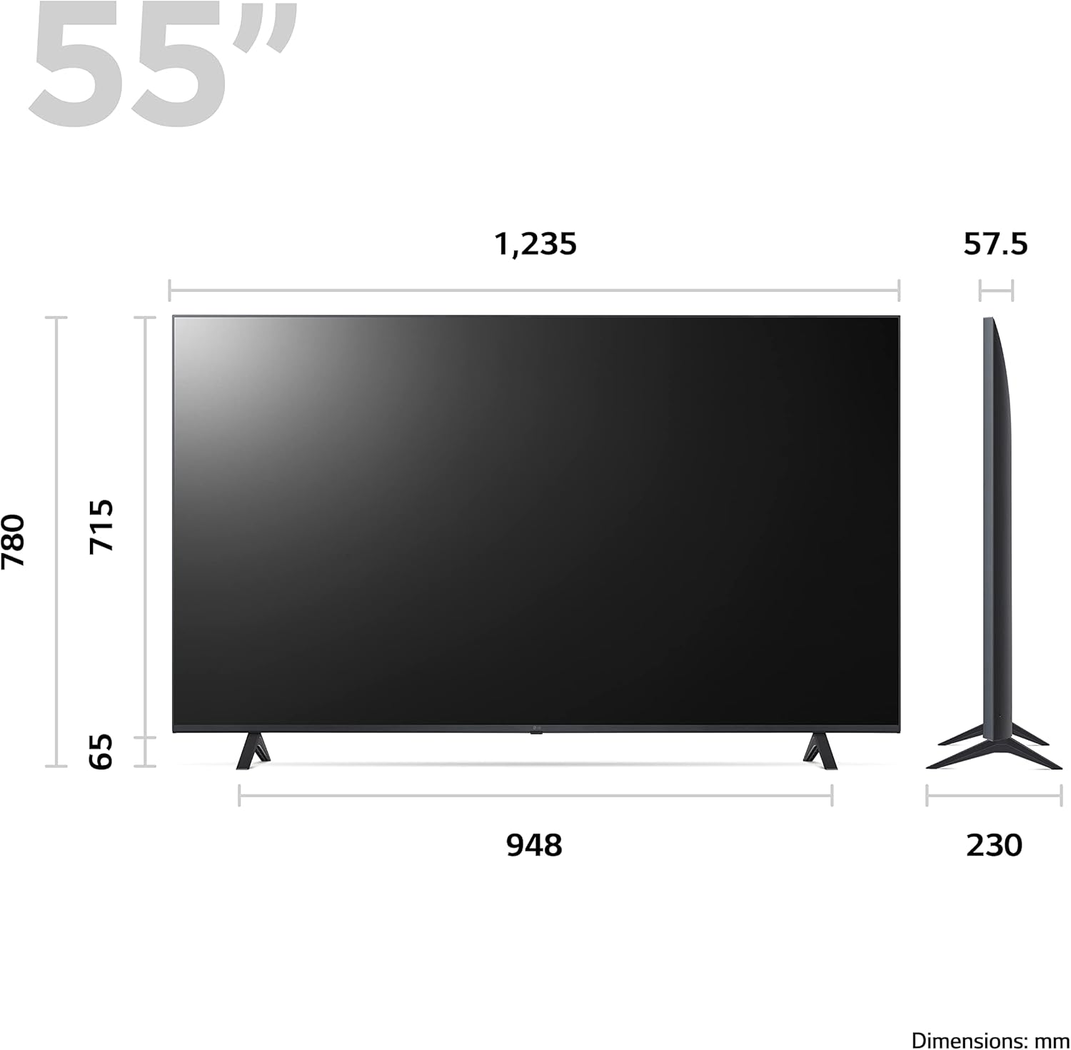 LG LED UR78 55" 4K Smart TV, 2023-4