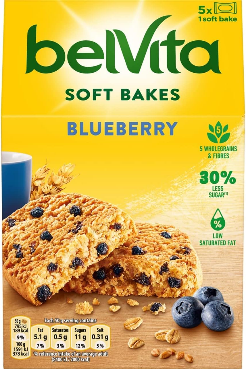 Belvita Breakfast Biscuits Soft Bakes Filled Blueberry, 250g-0