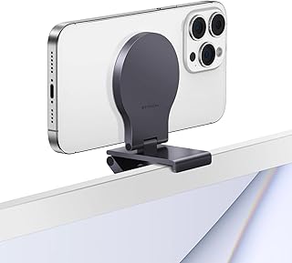 Stouchi Continuity Camera Mount for Desktop Monitor, iMac Compatible iPhone Webcam Mount with Mag-Safe, iPhone Camera Mount, Adjustable Mag safe Monitor Mount for Mac Desktops and Displays