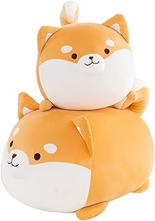 Aiuidun Shiba Inu Plush Toy Soft and Cute Corgi Stuffed Animal Dog Hugging Pillow Puppy Plushie Dolls for Kids Gift((35cm/13.77inch)