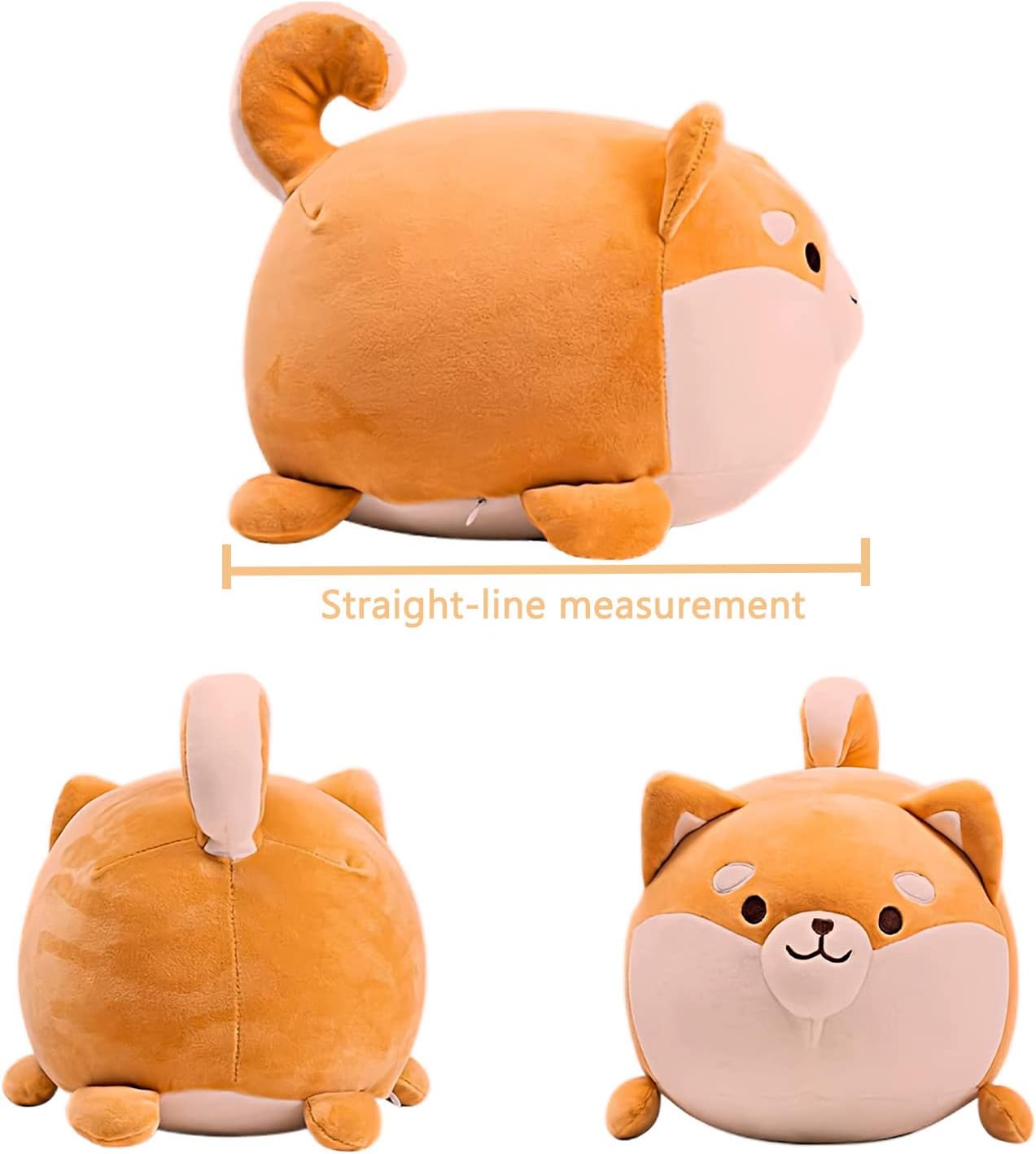 Aiuidun Shiba Inu Plush Toy Soft and Cute Corgi Stuffed Animal Dog Hugging Pillow Puppy Plushie Dolls for Kids Gift((35cm/13.77inch)-4