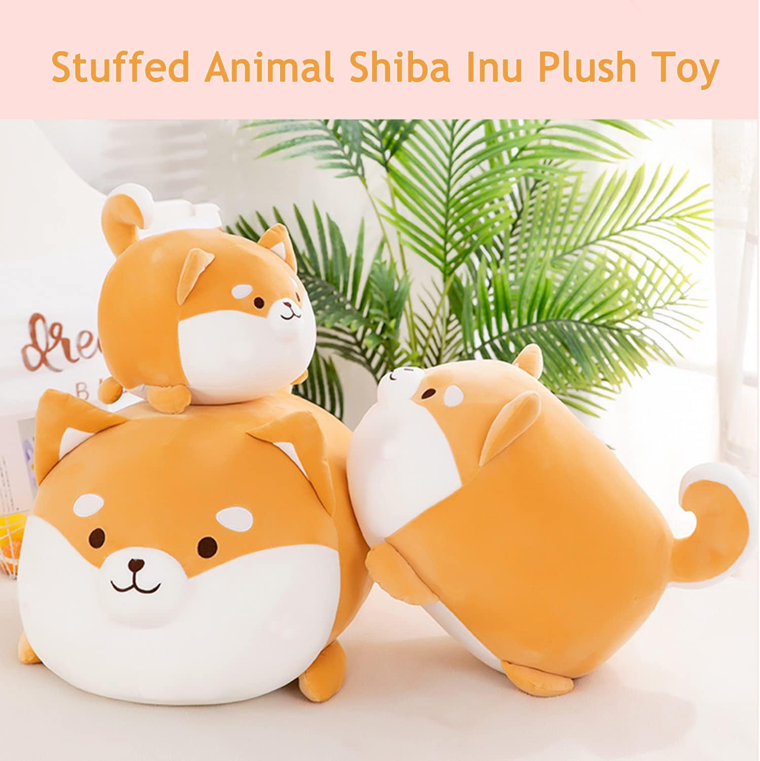 Aiuidun Shiba Inu Plush Toy Soft and Cute Corgi Stuffed Animal Dog Hugging Pillow Puppy Plushie Dolls for Kids Gift((35cm/13.77inch)-6