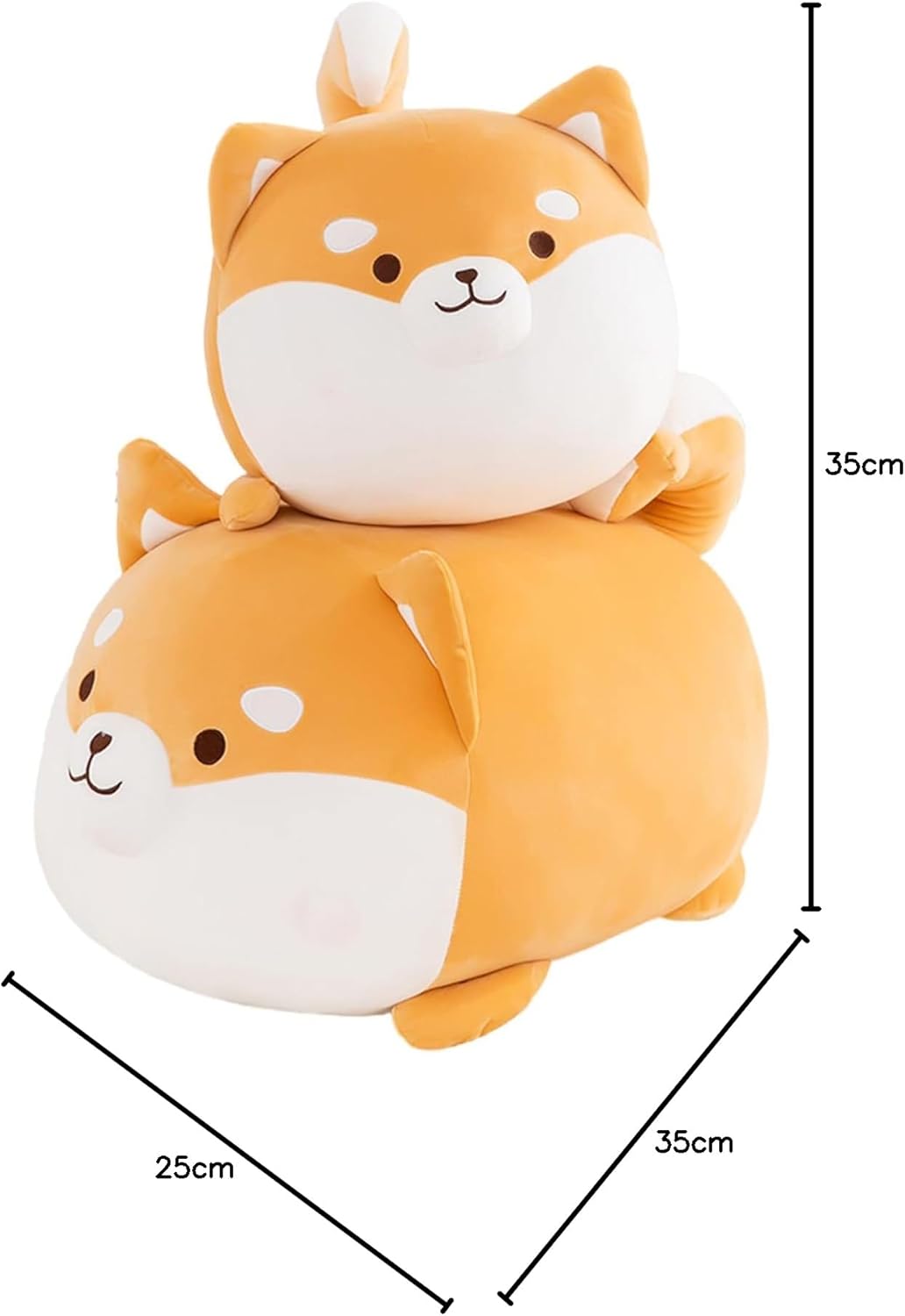 Aiuidun Shiba Inu Plush Toy Soft and Cute Corgi Stuffed Animal Dog Hugging Pillow Puppy Plushie Dolls for Kids Gift((35cm/13.77inch)-7