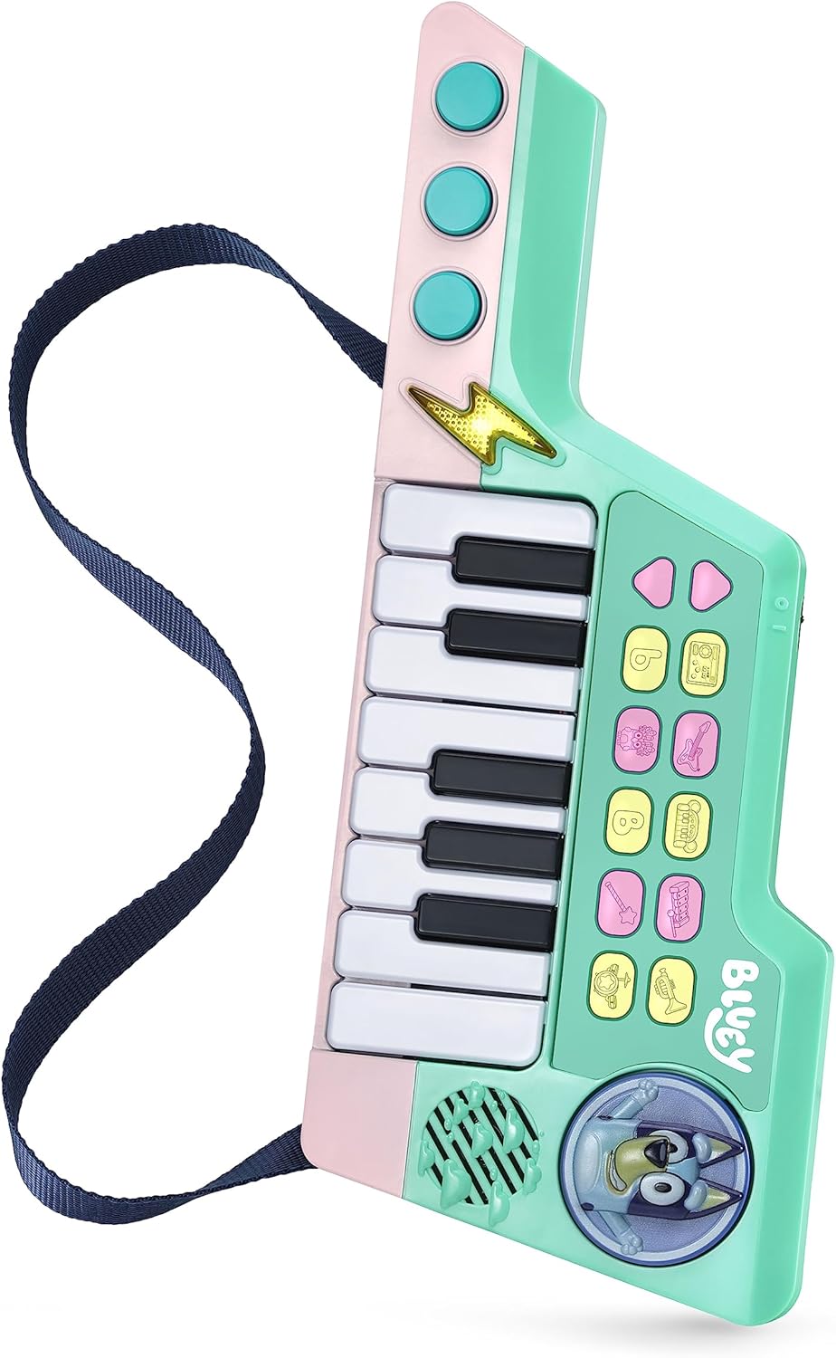 VTech Bluey Keytar, Official Bluey Toy with 5 Instrument Sounds, Phrases, Sound Effects & Melodies, Interactive Musical Toy for Kids 3, 4, 5+ Years, English Version-1