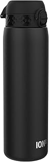 Ion8 Vacuum Insulated Stainless Steel 1 Litre Water Bottle, 920 ml/31 oz, Leak Proof, Easy to Open, Secure Lock, Dishwasher Safe, Carry Handle, Metal Water Bottle, Ideal for Sports and Yoga