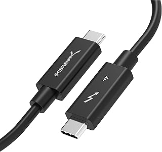 SABRENT 1M USB C Thunderbolt 4 Cable 100W, 8K/60Hz or dual 4K/60Hz. 40Gbps, USB-C TB4 for Super Fast Transfer and Charging Compatible with Thunderbolt 3 MacBook Apple etc. (CB-T4M1)