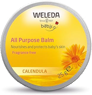 Weleda Baby All Purpose Balm, Baby Balm, Calendula Balm, Recommended by Midwives, Fragrance Free, Dermatologically Tested, Gentle Protection, 100% Certified Natural, 25g