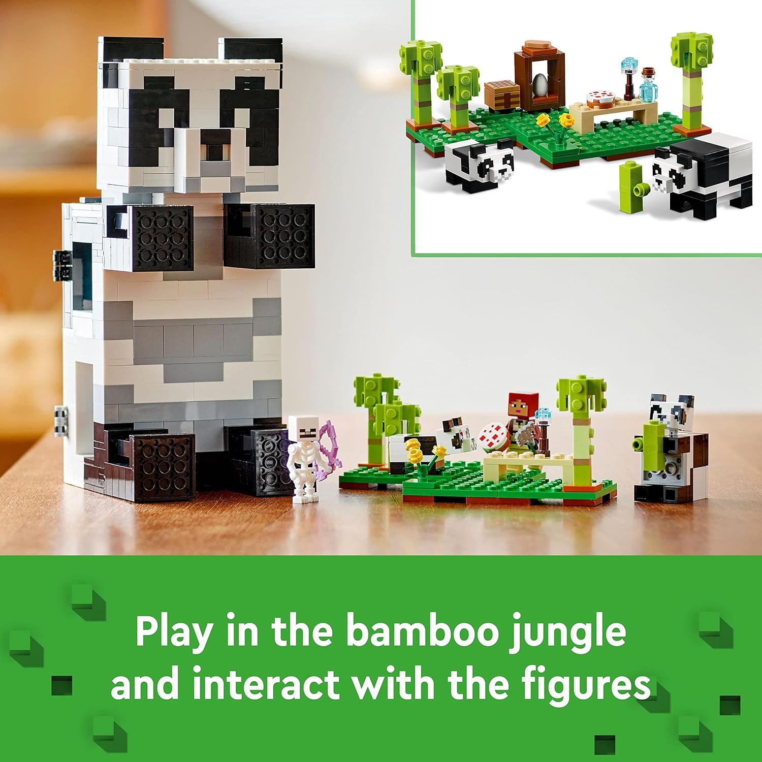 LEGO Minecraft The Panda Haven Set, Movable Toy House with Baby Pandas Animal Figures, Toys for 8 Plus Years Old Kids, Boys and Girls, Gift Idea 21245-4