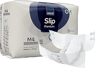 ABENA Slip Premium All-In-One Incontinence Pads For Men & Women, Eco-Labelled Womens Incontinence Pads, Mens Incontinence Pads - Medium 4, 70-110cm Waist, 2000ml Absorbency, 21PK