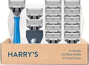 Harry's Razors for Men - Men's Razor + 13 Razor Blade Refills, 5 Blade Razors for Men, 13 Razor Head Refills