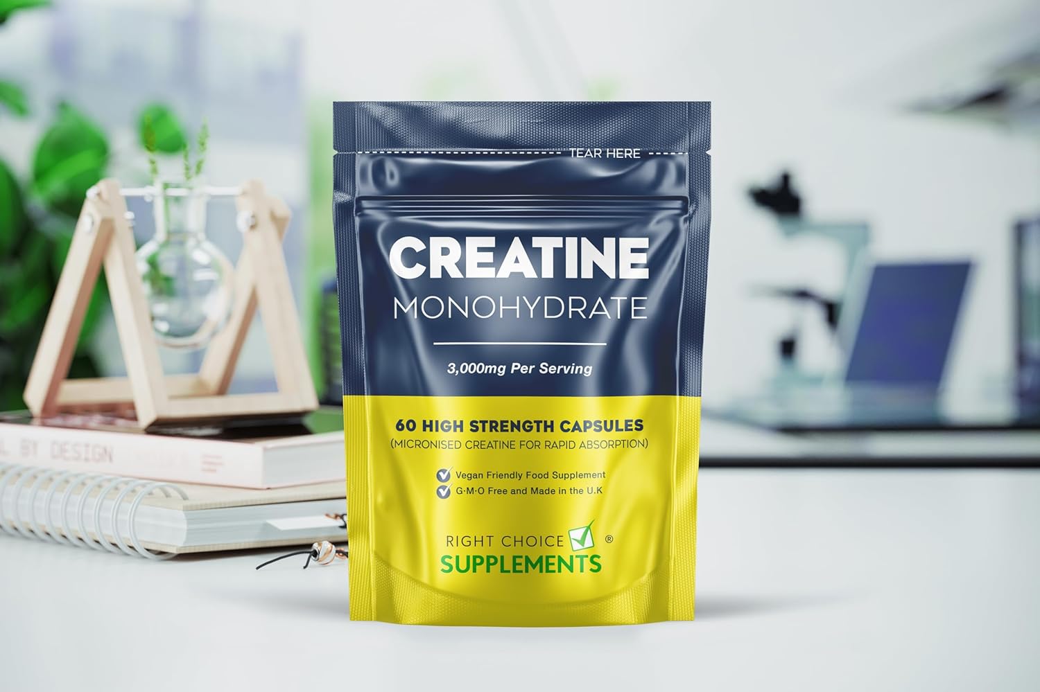 Creatine 3000mg (per serving) - 60 Micronised Creatine Monohydrate 750mg capsules to Boost Muscle Recovery, Growth, Mass, Bulk & Strength - Boost Energy & Performance - Not Tablets or Powder - UK Made-2