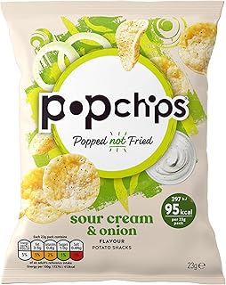 Popchips Crisps 24x23g (Sour Cream & Onion)