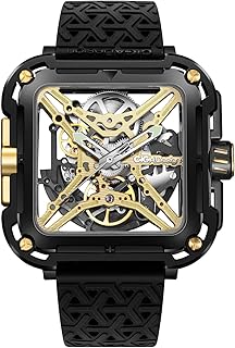 CIGA Design Automatic Mechanical Watch - X Series SUV Wristwatch Titanium for Men and Women Skeleton Style Sapphire Glass with Nylon & Silicone Straps