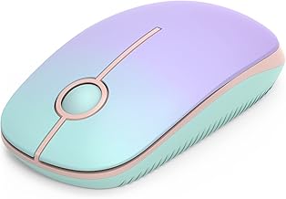 Seenda Wireless Mouse, 2.4GHz Silent Mouse with USB Receiver, 18 month battery life, 1600 DPI Optical Tracking, Portable Computer Mice for Laptop PC Notebook- Blue gradient Purple