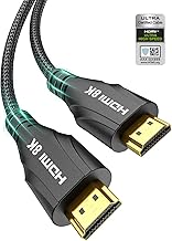 Cratree HDMI 2.1 Cable 1M Certified,8K Ultra High Speed HDMI Cable 4K 120hz 8K 60hz 10K 48Gbps,HDCP 2.3 Dolby Atmos Vision eARC Compatible with HDTV PS5 Xbox Blu-ray Gaming Monitor Laptop PC