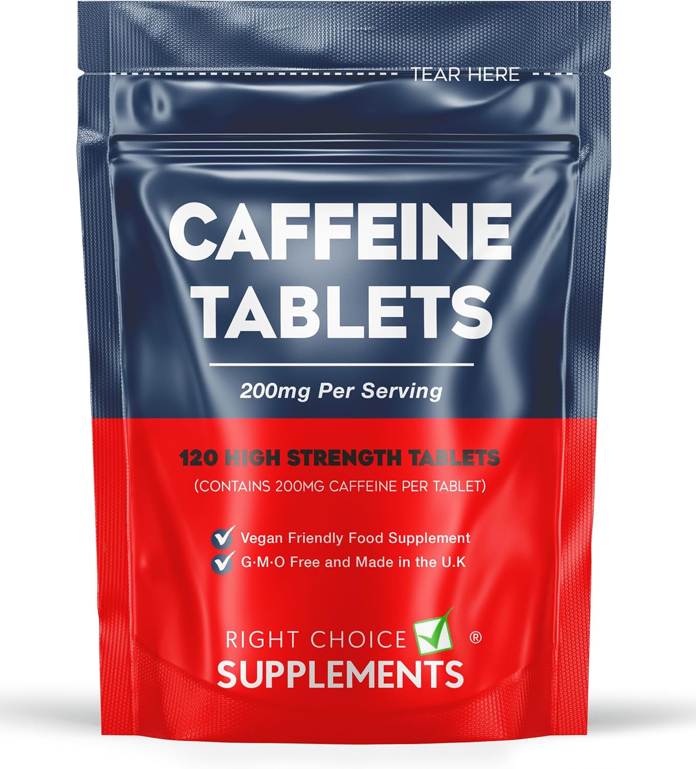 Caffeine 200mg 120 Tablets | Energy Boost & Exercise Support Pre Workout | Improve Focus & Alertness | Vegan UK Made | GMP Approved-0