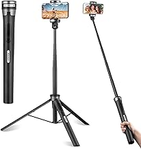 UBeesize Mobile Phone Tripod, Selfie Stick Tripod with Wireless Remote Shutter Release Portable Mobile Phone Selfie Pole Expandable 3 in 1 Selfie Stick Aluminium 360°