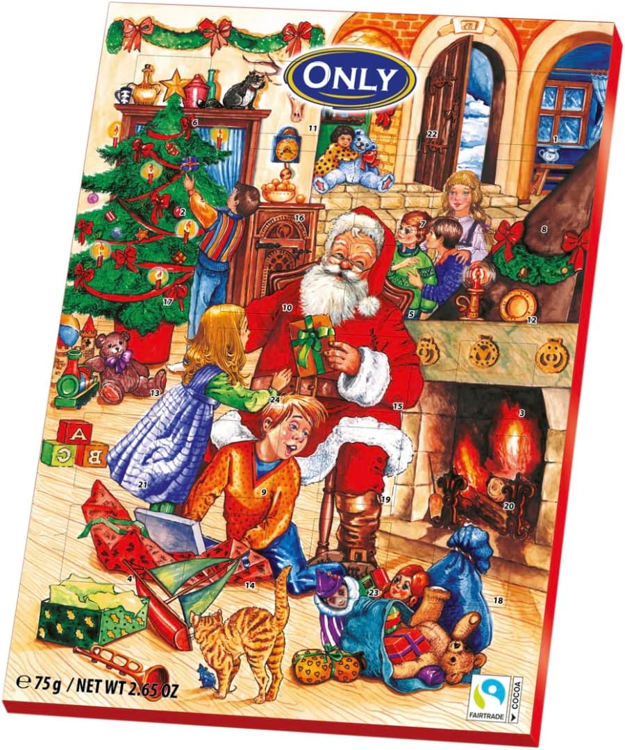 Kids Advent Calendar - Christmas Chocolate Advent Calendar - 2 Pack - Santa's Grotto And Winter Wonderland - 2 x 40g - 2 x 24 Chocolates - Christmas Countdown - 2 X 75 g-1