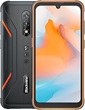 IP68 Rugged Mobile Phone Blackview BV5200, ArcSoft® 13MP+5MP, 4GB+32GB(1TB Extension), Android 12 DUAL SIM Free Waterproof Smartphone Unlocked, 6.1'' HD+, 5180mAh Battery, MIL-STD-810H, NFC GPS Orange