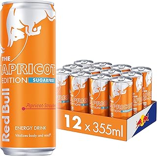 Red Bull Energy Drink Sugar Free Apricot Edition 355 ml x12