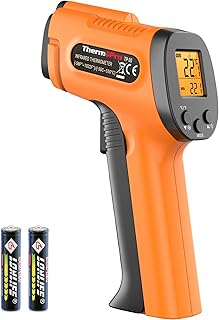 ThermoPro TP30 Infrared Thermometer Gun, Laser Thermometer for Cooking, Pizza Oven, Griddle, Engine, HVAC, Laser Temperature Gun with Adjustable Emissivity & Max Measure -50°C ~ 550°C (Not for Human)