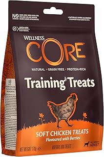 Wellness CORE Training Treats Chicken & Berries, Soft Grain Free Dog Treats, Perfect Dog Training Treats, 170g