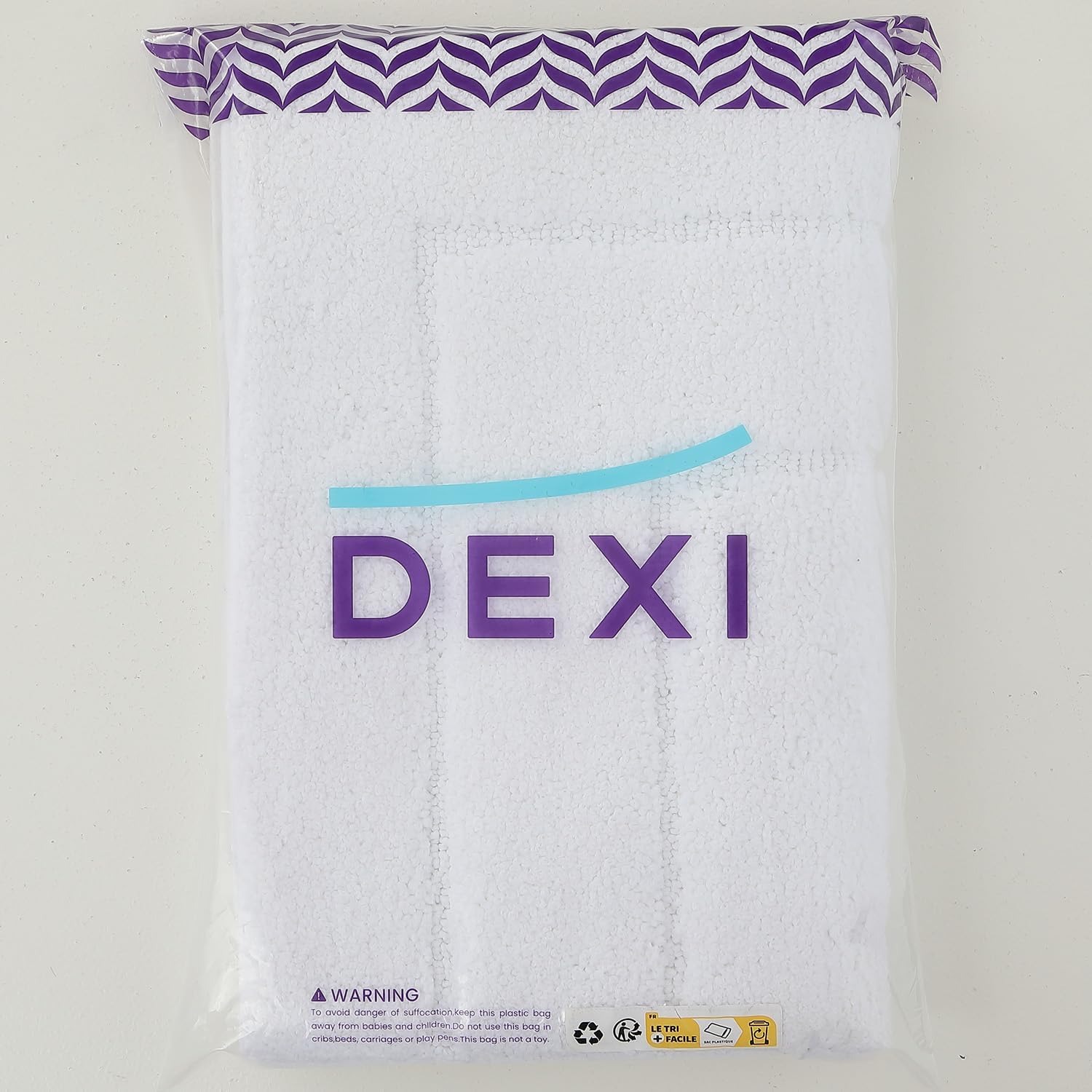 DEXI Bath Mat 40 x 60 cm, Non-Slip Bathroom Mat Machine-Washable, Ultra Soft and Water Absorbent Bath Rug for Bathroom, Tub and Shower - White-7