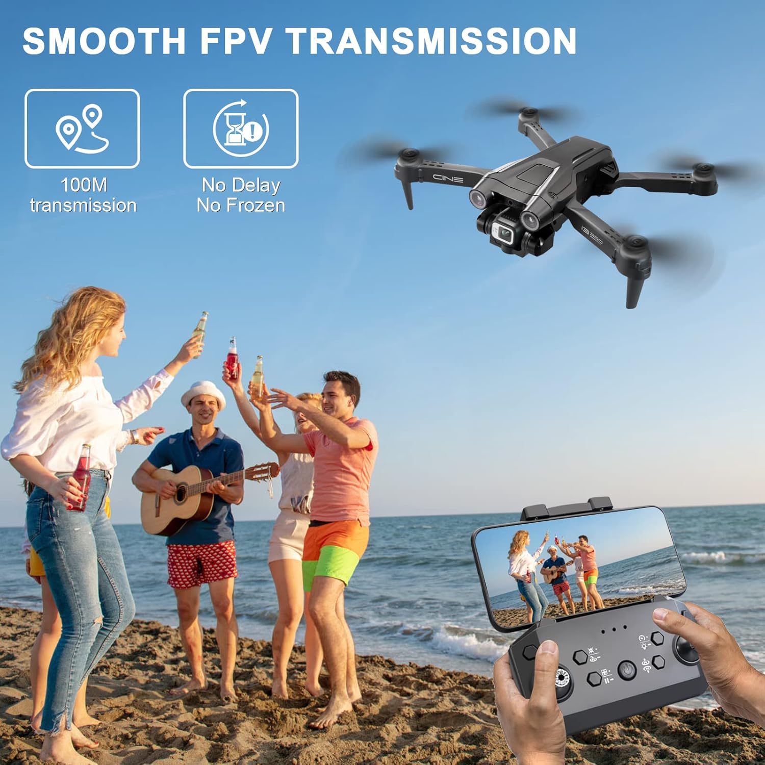 I3 PRO Drone with Camera for Adults 1080P HD Camera, Drone for Beginners with Altitude Hold, One Key Landing, Obstacle Avoidance, Optical Flow Hover, Headless Mode, 3D Flips, 2 Modular Batteries-2