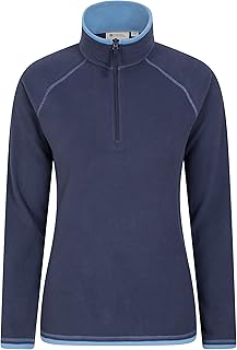 Mountain Warehouse Montana Womens Microfleece - Breathable Ladies Sweater, Quick Drying Pullover, Warm Fleece Jacket, Half Zip - For Autumn Winter, Travelling, Outdoors