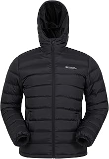 Mountain Warehouse Season Mens Padded Jacket - Water Resistant Jacket, Lightweight, Warm, Lab Tested to -30C, Microfibre Filler - for Travelling, Walking