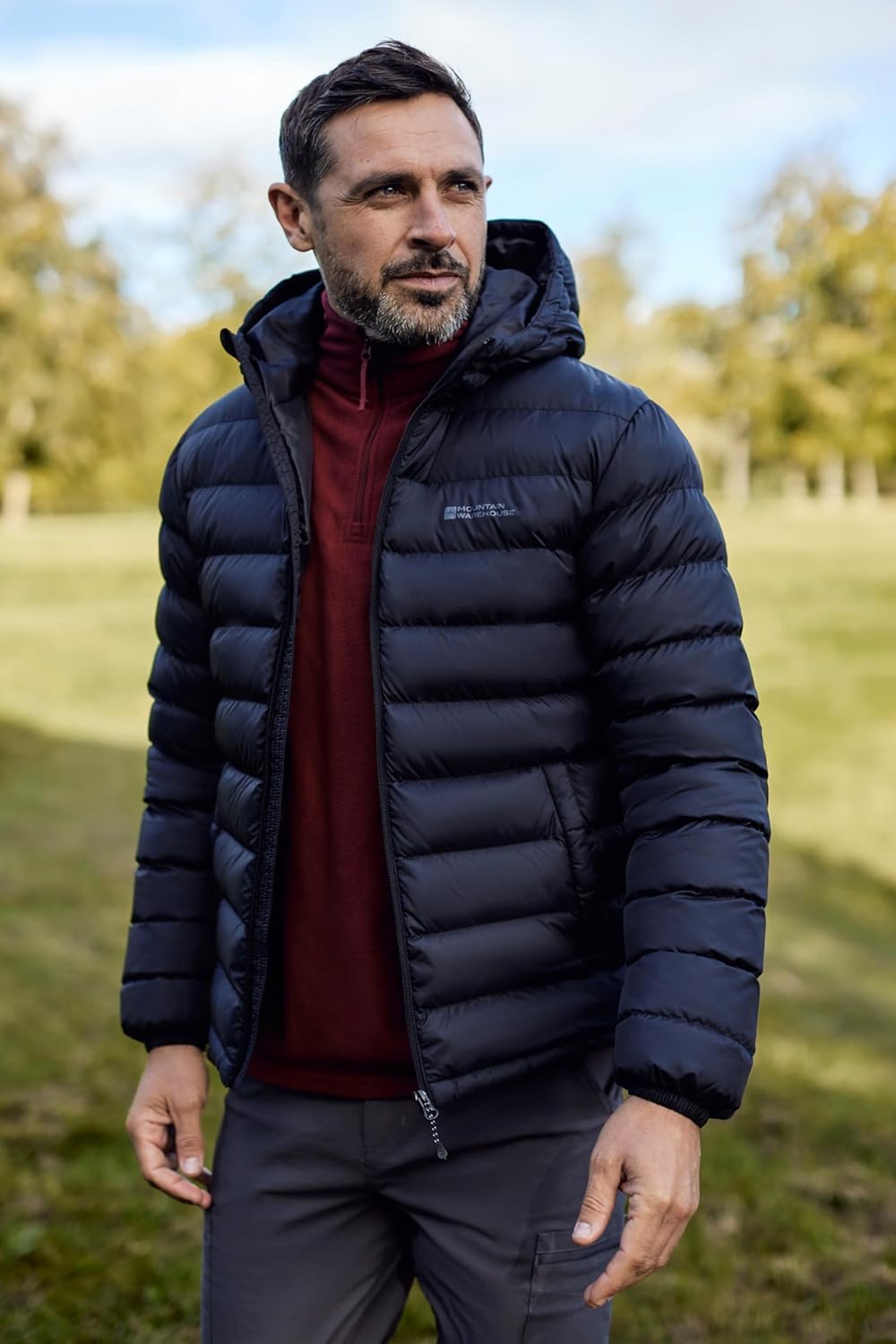 Mountain Warehouse Season Mens Padded Jacket - Water Resistant Jacket, Lightweight, Warm, Lab Tested to -30C, Microfibre Filler - for Travelling, Walking-6