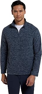 Mountain Warehouse Snowdon Mens Micro Fleece Top - Warm, Breathable, Quick Drying, Zip Collar Fleece Sweater, Soft & Smooth Pullover - For Autumn Winter, Travelling, Walking