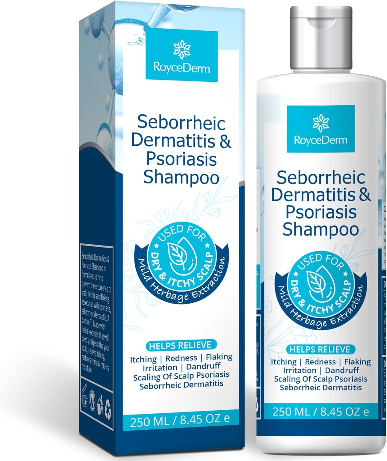 Roycederm Seborrheic Dermatitis Shampoo, Psoriasis Shampoo, Dandruff Shampoo, Scalp Psoriasis Treatment, Seborrheic Dermatitis Treatment, Dry Itchy Scalp Treatment, Dandruff Treatment.-0