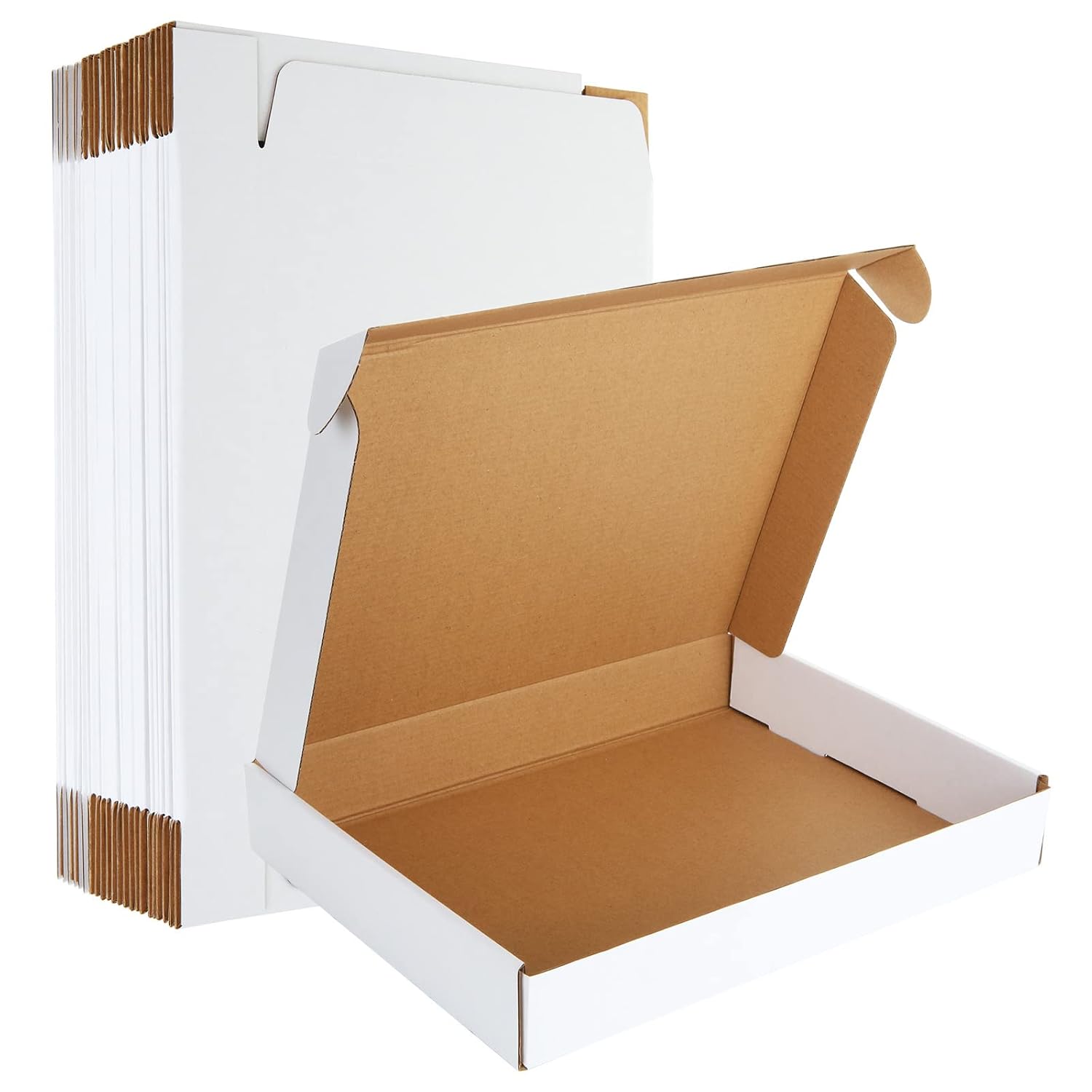 ASelected 30 Pack Shipping Boxes, Corrugated Cardboard Mailing Box, 330x250x50mm Gift Boxes for Packaging, for Posting Mailing Small Business, White-0