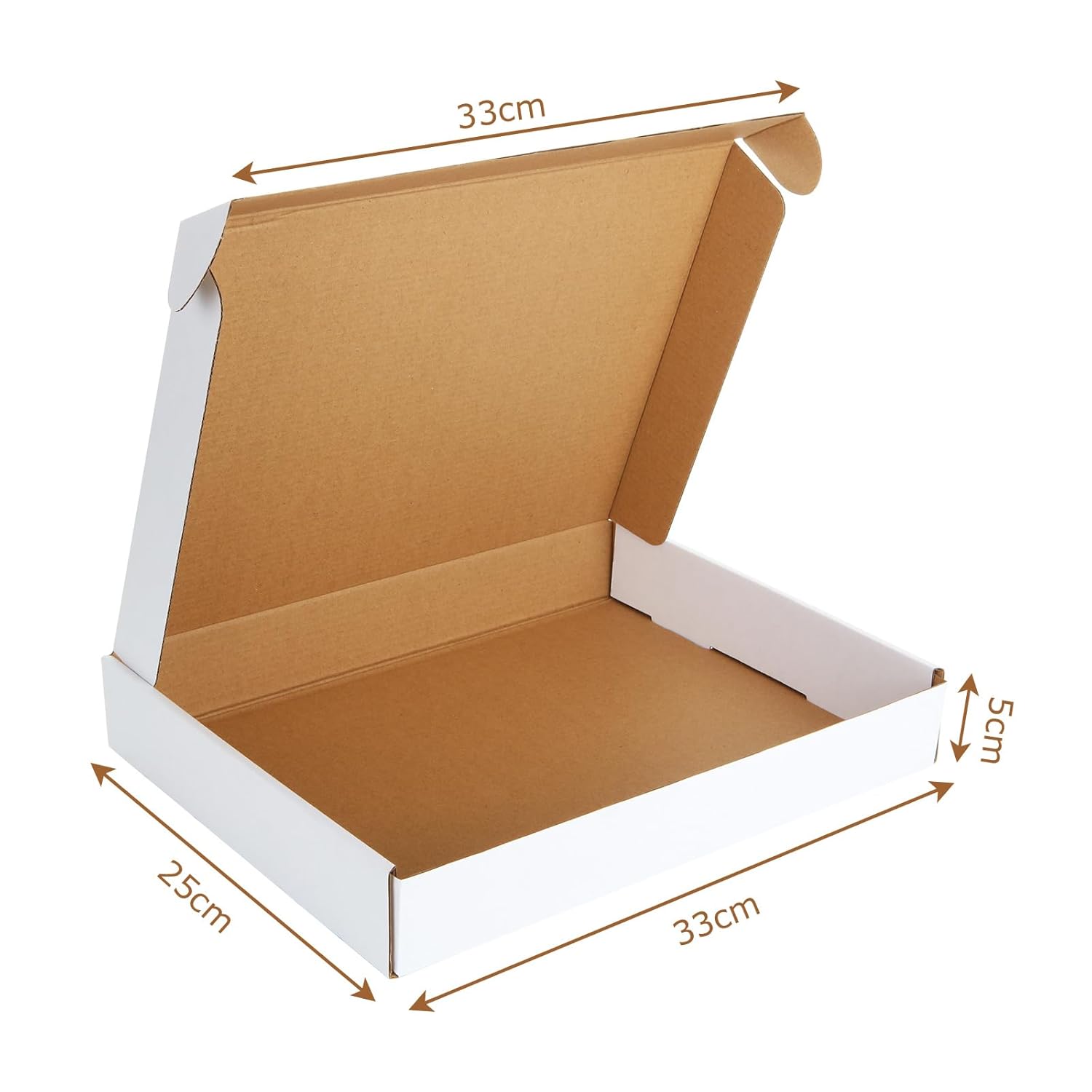 ASelected 30 Pack Shipping Boxes, Corrugated Cardboard Mailing Box, 330x250x50mm Gift Boxes for Packaging, for Posting Mailing Small Business, White-1