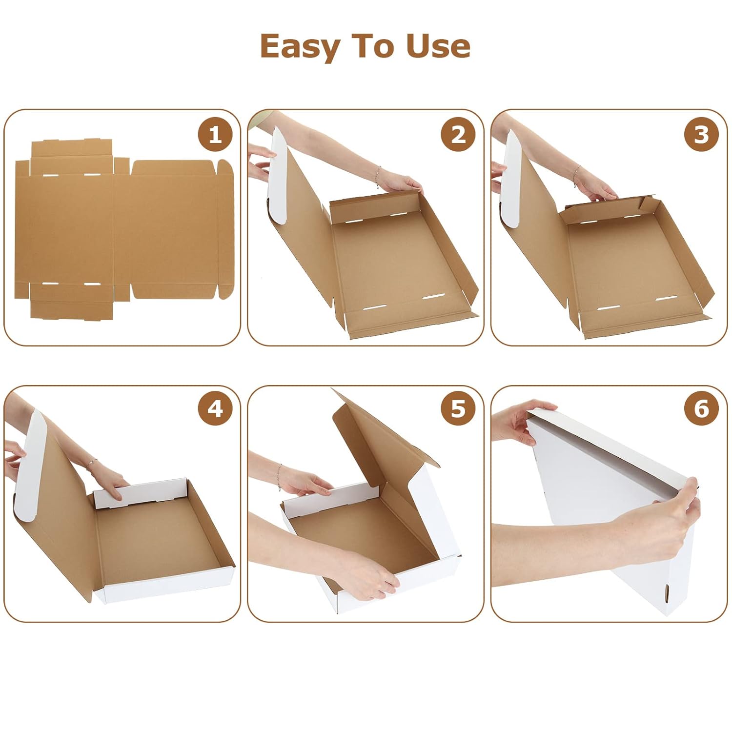 ASelected 30 Pack Shipping Boxes, Corrugated Cardboard Mailing Box, 330x250x50mm Gift Boxes for Packaging, for Posting Mailing Small Business, White-2