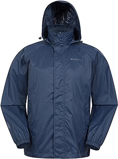 Mountain Warehouse Pakka Mens Waterproof Packable Jacket - IsoDry, Lightweight & Breathable Raincoat with Taped Seams & Packaway Bag - for Spring Summer & Travel