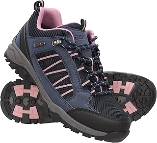 Mountain Warehouse Path Waterproof Womens Walking Shoes - Breathable Ladies Shoe, Mesh Lining, High Traction Sole Hiking Shoes - for Autumn Winter, Trekking, Camping