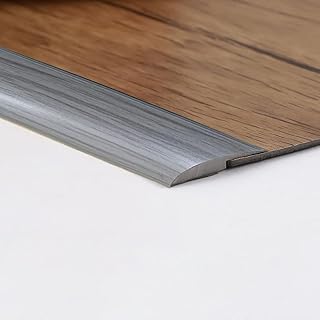 Zayejod 3 Meters Self Adhesive Carpet Edge Strip PVC Floor Transition Strips Door Threshold Strips Edging Trim Strip Laminate Door Strip Floor Strip <5mm Threshold Transition,Grey Wood Grain