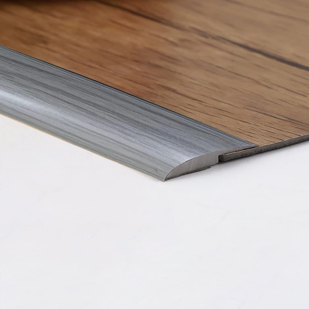 Zayejod 3 Meters Self Adhesive Carpet Edge Strip PVC Floor Transition Strips Door Threshold Strips Edging Trim Strip Laminate Door Strip Floor Strip <5mm Threshold Transition,Grey Wood Grain-0